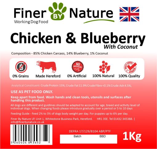 Finer By Nature Chicken & Blueberry 1kg